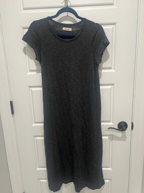 Madewell Charcoal Black Maxi Tee Dress